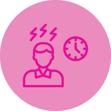 Pembe ve mavi yuvarlak giyen bir adamın vektör çizimi