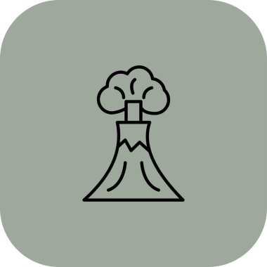 Mantar ikonu. Vektör İllüstrasyonu