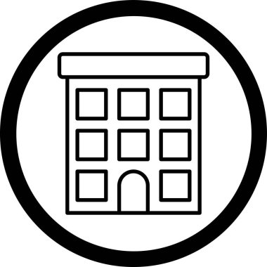 bina simgesi, vektör illüstrasyonu