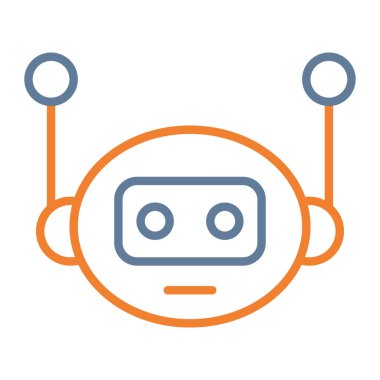 robot ikon vektör illüstrasyonu