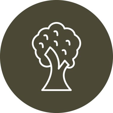 Ağaç simgesinin vektör illüstrasyonu