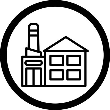 Fabrika simgesi vektör illüstrasyonu