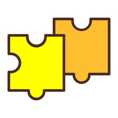 bulmaca parçaları simge vektör çizimi çizimi