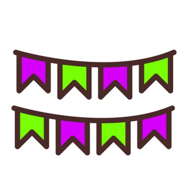 karnaval bayrak vektör simgesi