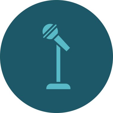 mikrofon simgesi vektör illüstrasyonu