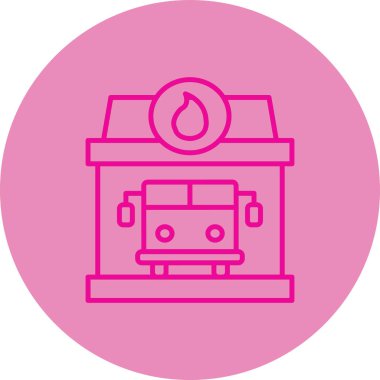 Soba simgesinin vektör illüstrasyonu