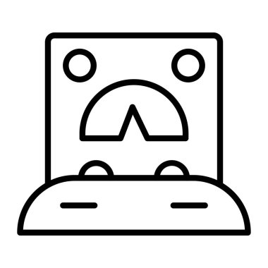 yüz tanıma simgesi. beyaz arkaplanda izole edilmiş web tasarımı için yüz tanıma simgesi