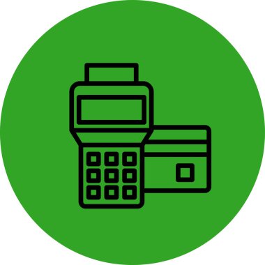 Benzersiz pos makine vektör simgesi