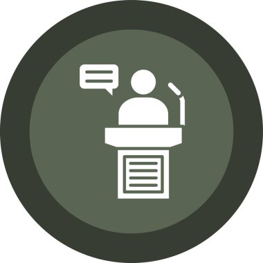 Konuşma yap. Web simgesi basit illüstrasyon