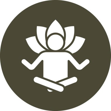 Yoga simgesinin vektör illüstrasyonu