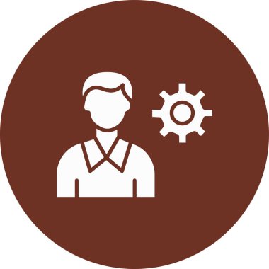 dişli düz vektör simgesi