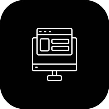 tarayıcı pencere simgesi, vektör illüstrasyonu