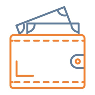 m-cüzdan düz simgesi, vektör, illüstrasyon