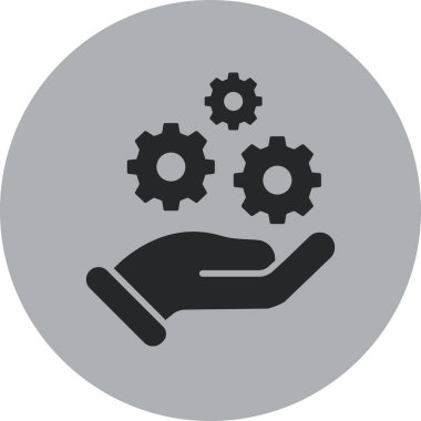 servis dişlileri yuvarlanmış vektör simgesi