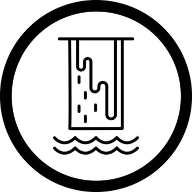 Su simgesinin vektör illüstrasyonu