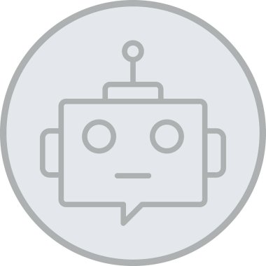 Robot simgesi. robot ikon vektör illüstrasyonu.