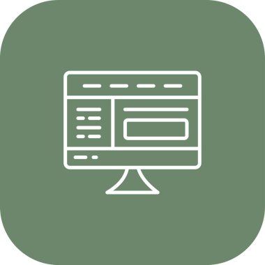 Web sayfası simgesi, vektör illüstrasyonu