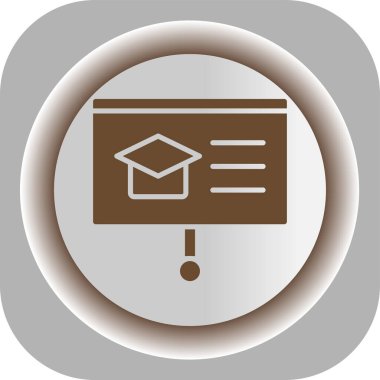 Mezuniyet başlığı simgesinin vektör çizimi