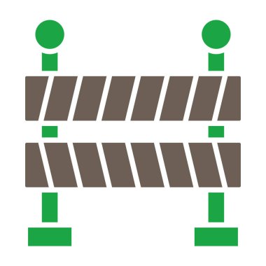 Bariyer düz vektör simgesi