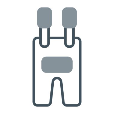 Elbise giysisi moda simgesi doldurulmuş dış hat tarzı