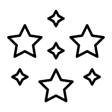 yıldız simgesi vektör ince çizgi çizimi