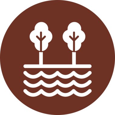 Bir ağaç simgesinin vektör illüstrasyonu