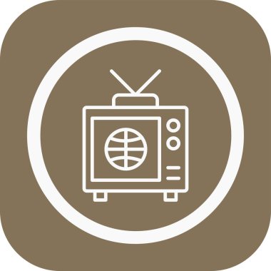 Vektör TV simgesi illüstrasyonu