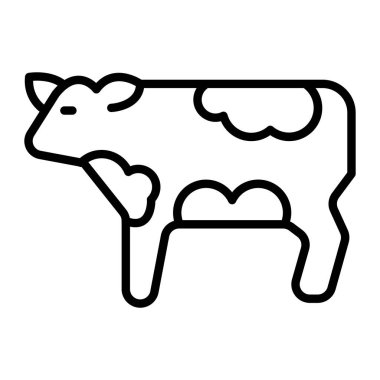 inek simgesi, vektör illüstrasyonu