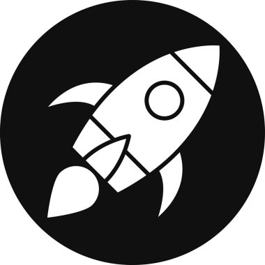 roket ikonu vektör illüstrasyonu