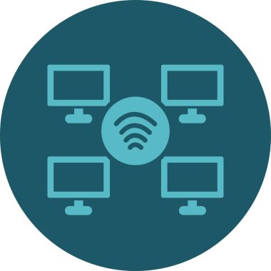 Soyut arkaplanda kablosuz simge izole edildi