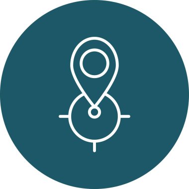 Vektör konumu simge illüstrasyonu