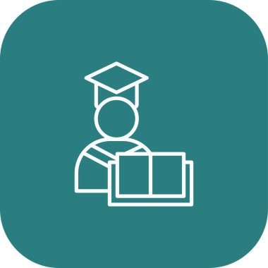 mezuniyet simgesi soyut arkaplanda izole edildi