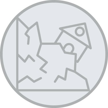 Simgesi olan uzun bir gölge haritasının gösterimi