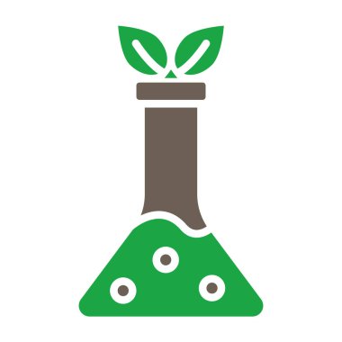 Kimyasal bitki düz renk vektörü simgesi