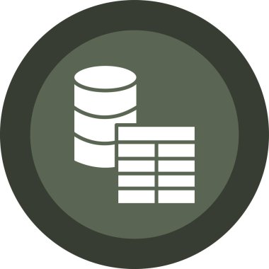 veri depolama vektör simgesi. Bu düz vektör sembolü beyaz arkaplanda yumuşak gri renkler ve gri renkler kullanır.