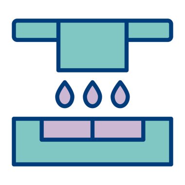 Su. Web simgesi basit illüstrasyon