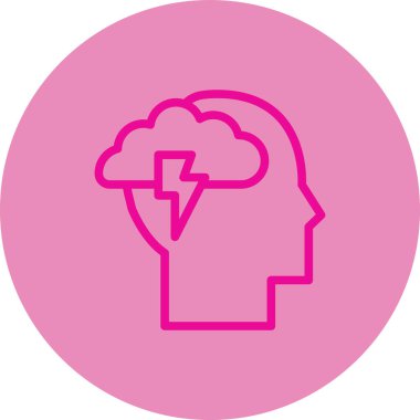 beyin ikonu vektör illüstrasyonu