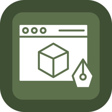 Kutu. Web simgesi basit illüstrasyon