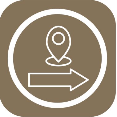 Harita işaretleyici. Basit vektör illüstrasyonu