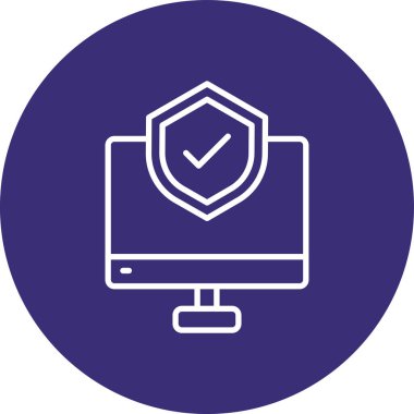 Dizüstü bilgisayar simgesi vektör çizimi