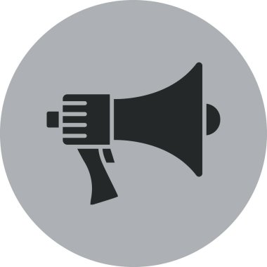 megafon ikonu. Hoparlörün düz çizimi. Web için vektör simgeleri