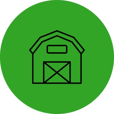 Moda Biçimli Ahır Simgesi İzole Arkaplan