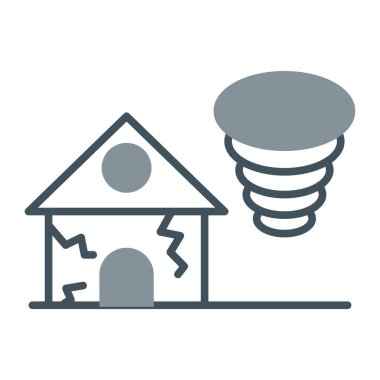 ev ve şimşek ikonu. vektör.