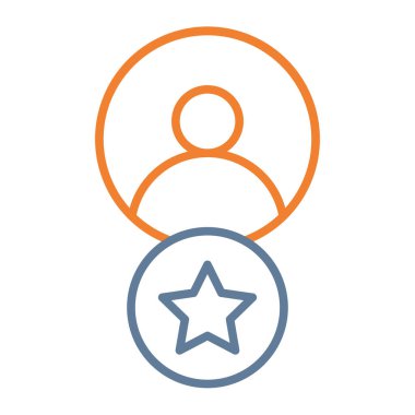 Eşsiz Yıldız Vektör Satırı Simgesi