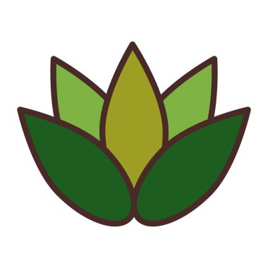 Yaprak ikonu vektör illüstrasyonu