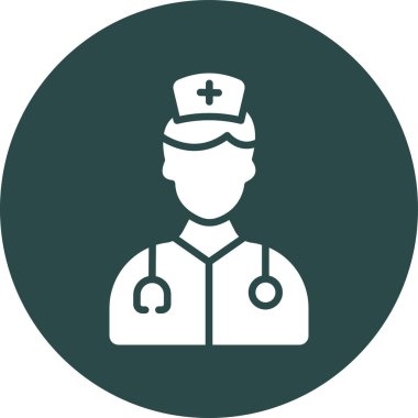 Hemşire simgesinin vektör illüstrasyonu