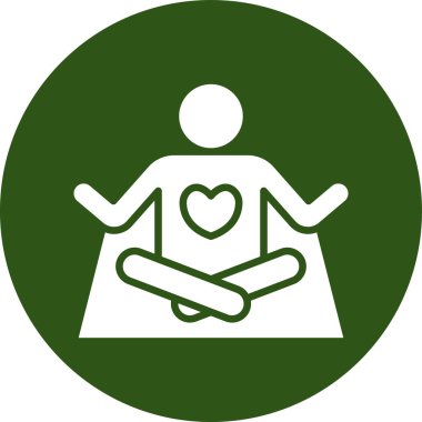 Yoga pozu. Web simgesi basit tasarım