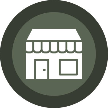 Dükkanı simgesi, basit vektör çizim