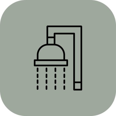 Soyut arkaplanda duş simgesi izole edildi