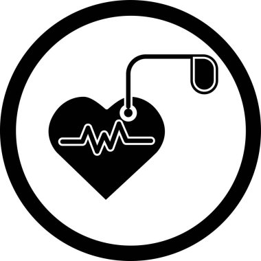 Bir kalp simgesinin vektör illüstrasyonu